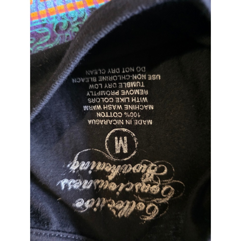 Santana Collective Consciousness Graphic T-Shirt Black Multi Color Guitar Mens M - Picture 6 of 6